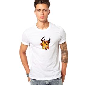 Qivi The Hunter Baskılı Beyaz Erkek Örme T-shirt
