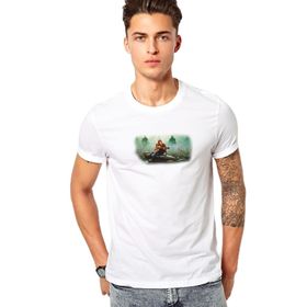 Qivi The Last Of Us Part 2 Baskılı Beyaz Erkek Örme T-shirt