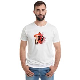 Qivi The Muppets Baskılı Beyaz Erkek Örme T-shirt