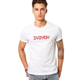 Qivi The Oa Syzygy Baskılı Beyaz Erkek Örme T-shirt