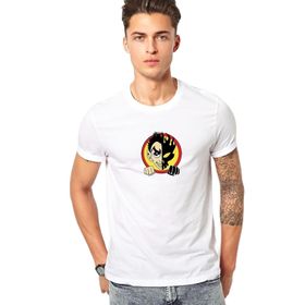 Qivi The Offspring Logo 7 Baskılı Beyaz Erkek Örme T-shirt