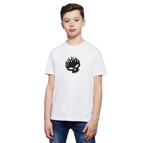 Qivi The Offspring Yellow Baskılı Unisex Çocuk Beyaz T-shirt