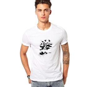 Qivi Three Days Grace Break Metal Rock Baskılı Beyaz Erkek Örme T-shirt