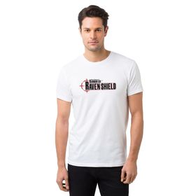 Qivi Tom Clancys Rainbow Six Raven Shield Baskılı Beyaz Erkek Örme T-shirt