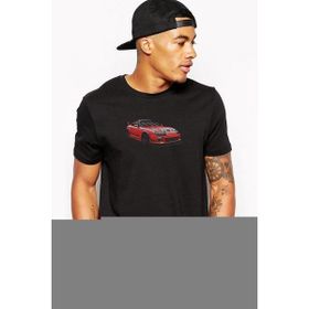 Qivi Toyota Supra Kırmızı Baskılı Siyah Erkek Örme T-shirt