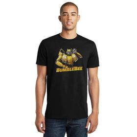 Qivi Transformers Bumblebee Music Black Baskılı Siyah Erkek Örme T-shirt