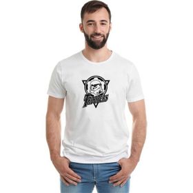 Qivi Troopers Baskılı Beyaz Erkek Örme T-shirt