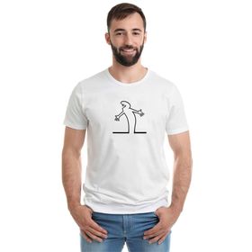 Qivi Trt Linea Merakli Baskılı Beyaz Erkek Örme T-shirt