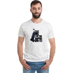 Qivi Trust Me I'm The Doctor Doctor Baskılı Beyaz Erkek Örme T-shirt