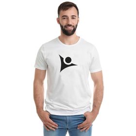 Qivi Tübitak Baskılı Beyaz Erkek Örme T-shirt