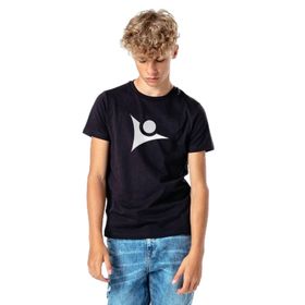 Qivi Tübitak Baskılı Unisex Çocuk Siyah T-shirt