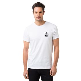 Qivi Turbo Göğüs Baskılı Beyaz Erkek T-shirt