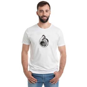 Qivi Turbo Vespa Baskılı Beyaz Erkek Örme T-shirt
