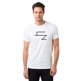 Qivi Türk Boyları Bugduz Baskılı Beyaz Erkek Örme T-shirt