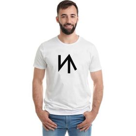 Qivi Türk Boyları Salur Baskılı Beyaz Erkek Örme T-shirt
