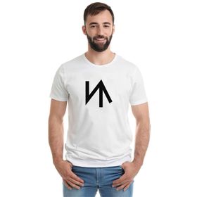 Qivi Türk Boyları Salur Baskılı Beyaz Erkek Örme T-shirt