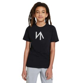 Qivi Türk Boyları Salur Baskılı Unisex Çocuk Siyah T-shirt