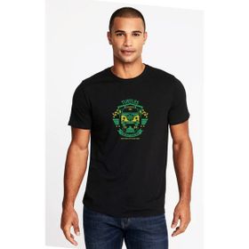 Qivi Turtles Baskılı Siyah Erkek Örme T-shirt