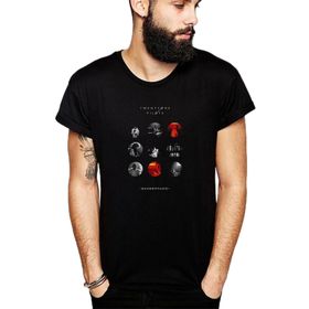 Qivi Twenty One Pilots Blurryface Photo Baskılı Siyah Erkek Örme T-shirt