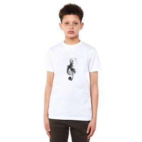 Qivi TYC00376911513 Sol Anahtarı Baskılı Unisex Çocuk Beyaz T-shirt
