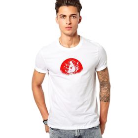 Qivi Uchiha Itachi Baskılı Beyaz Erkek Örme T-shirt