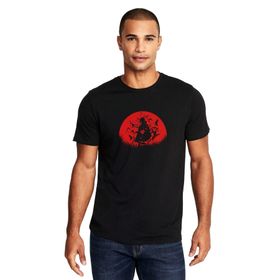 Qivi Uchiha Itachi Baskılı Siyah Erkek Örme T-shirt