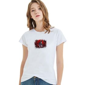 Qivi Uchiha Itachi By Bodskih Fullview Baskılı Beyaz Örme Kadın T-shirt