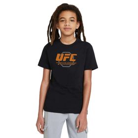 Qivi Ufc Ultimate Fighting Championship Baskılı Unisex Çocuk Siyah T-shirt