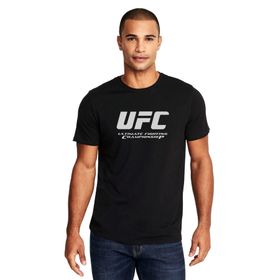 Qivi Ultimate Fighting Championship Baskılı Siyah Erkek Örme T-shirt