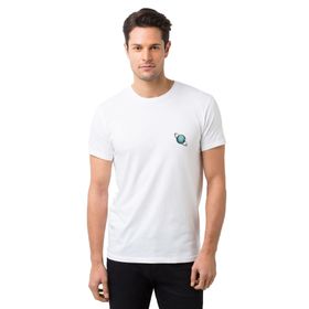 Qivi Uranüs Baskılı Beyaz Erkek Örme T-shirt