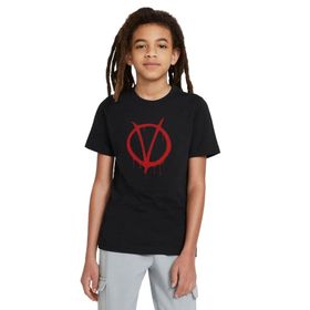 Qivi V For Vendetta Baskılı Unisex Çocuk Siyah T-shirt