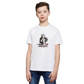 Qivi V For Vendetta I Want You Baskılı Unisex Çocuk Beyaz T-shirt