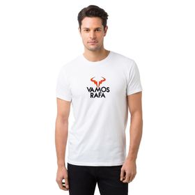 Qivi Vamos Rafa Logo Baskılı Beyaz Erkek Örme T-shirt