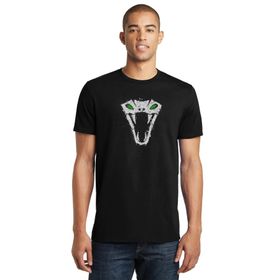 Qivi Viper School Splash Baskılı Siyah Erkek Örme T-shirt