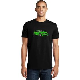 Qivi Vw Scirocco Baskılı Siyah Erkek Örme T-shirt
