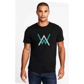 Qivi Walker Logo Baskılı Siyah Erkek Örme T-shirt