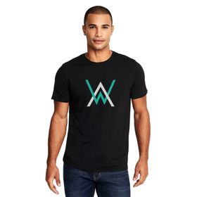 Qivi Walker Logo Baskılı Siyah Erkek Örme T-shirt