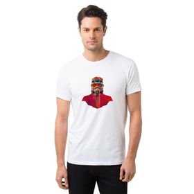 Qivi Wars Baskılı Beyaz Erkek Örme T-shirt
