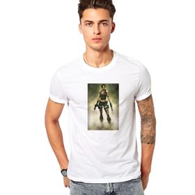 Qivi Women Metal Rock Music Müzik Baskılı Beyaz Erkek Örme T-shirt