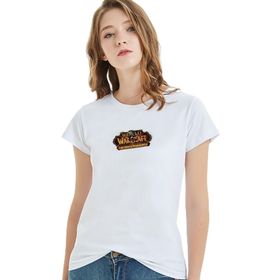Qivi World Of Warcraft Cataclysm Baskılı Kadın Beyaz Örme T-shirt