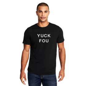 Qivi Yuck Fou Baskılı Siyah Erkek Örme T-shirt