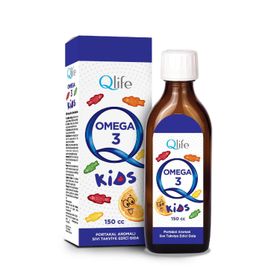 Qlife Omega 3 Kids Portakal Aromalı 150 ml Balık Yağı