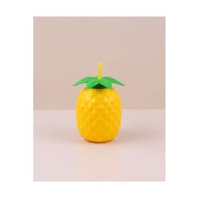 Qlux 750 ml Ananas Desenli Sarı Suluk