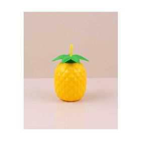 Qlux 750 ml Ananas Desenli Sarı Suluk