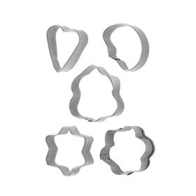 Qlux L156 5'li Metal Bisküvi Kalıbı