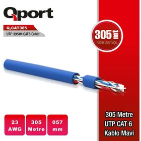 Qport 23AWG Mavi Network Kablosu