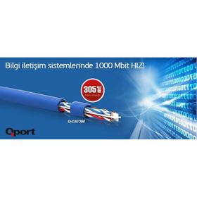 Qport 23AWG Mavi Network Kablosu