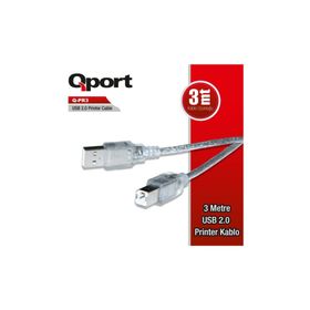 Qport 3 mt 2.0 Yazıcı Usb Kablo