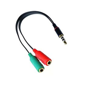 Qport Q-A15 Audio + Mic to 3.5 mm 15 cm Kulaklık Çevirici