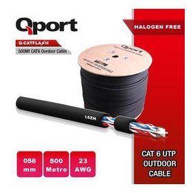 Qport Q-CATFLASH 23 AWG CAT6 500 mt LSZH Outdoor Kablo